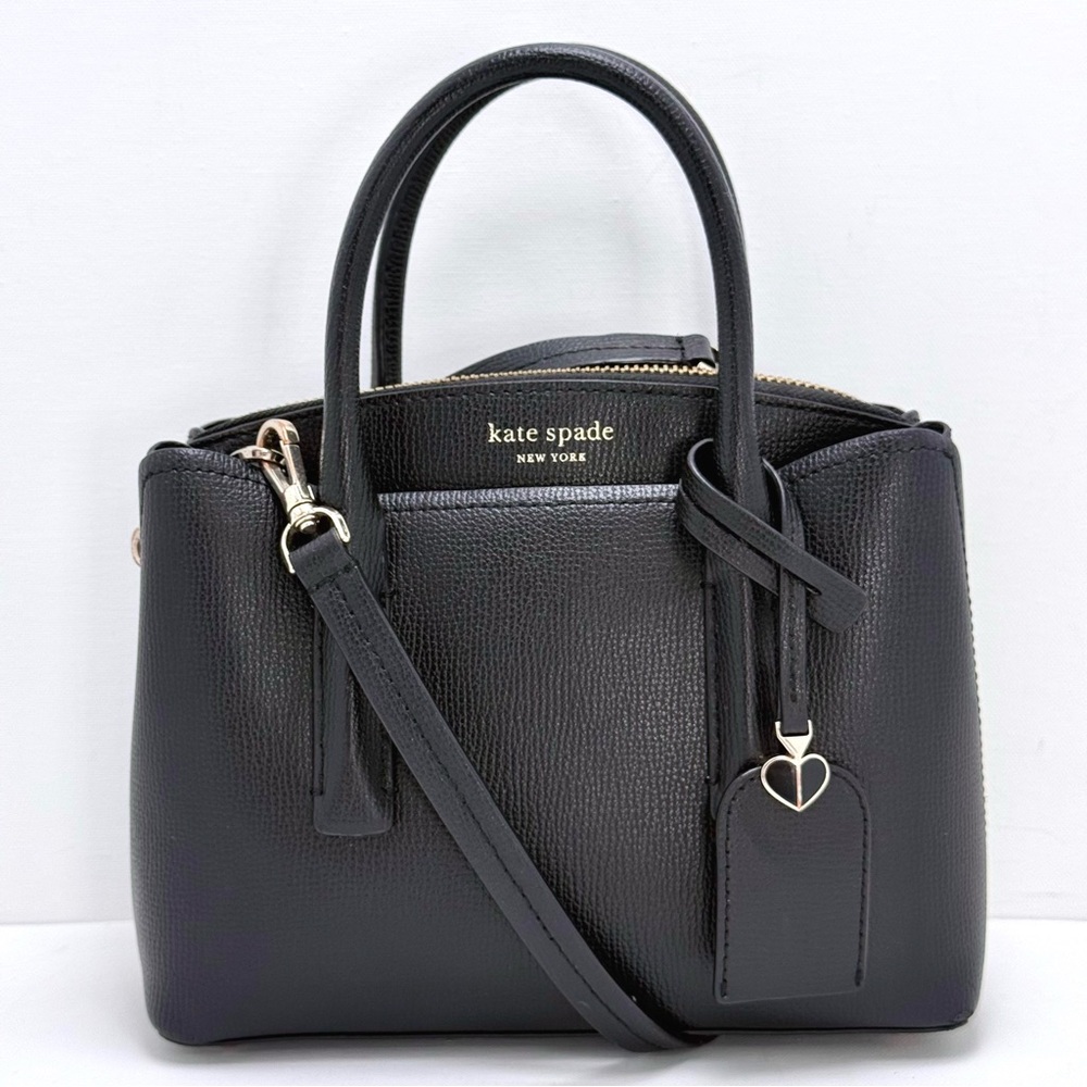 Kate Spade *READ* Saffiano Leather Small Satchel Black Top Handle Crossbody